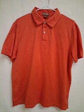 MICHAEL KORS Men’s Orange Short Sleeve Polo Shirt Size L